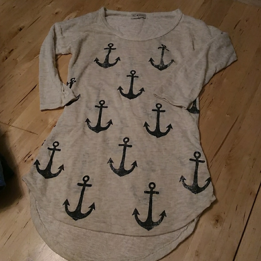 Free kisses tunic with Anchors